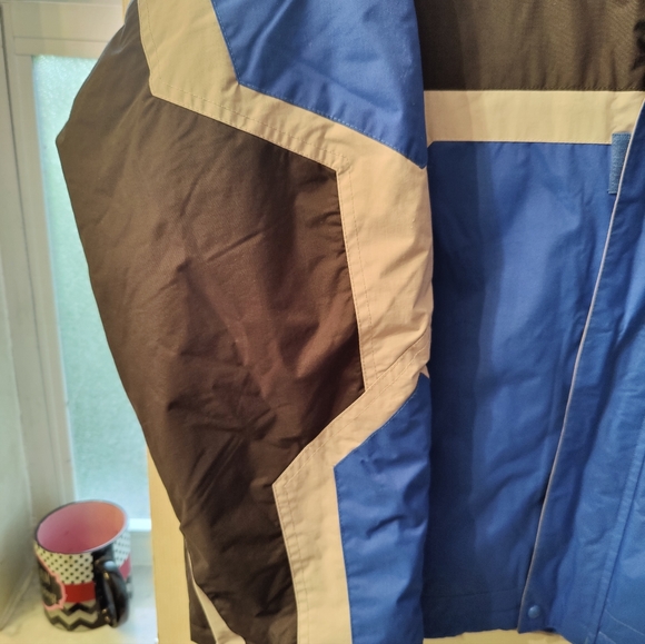 Columbia Goodfair Mens Blue Black Core Interchange Windbreaker Hooded Sz L - Picture 8 of 16